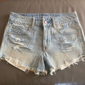 American Eagle denim distressed shorts. Size 4.